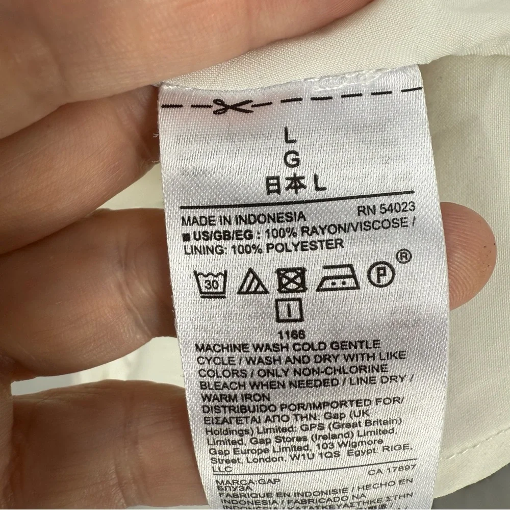 GAP Floral ruffle Wrap Mini Dress - White and Red L - Picture 11 of 15